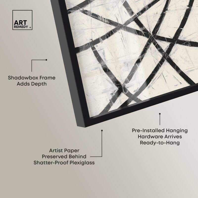 Intersecting Lines I Shadowbox by Art Remedy