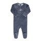 preview thumbnail 1 of 0, Ely's & Co. Velour Embroidered Hot Air Balloon Footie Collection Blue - 1 Months