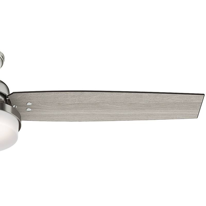 Hunter 60" Sentinel Ceiling Fan with LED Light Kit and Handheld Remote - Brushed Nickel