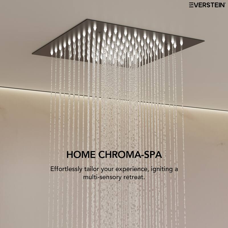 Celling Mounted 12 in. Rainfall LED Shower System with 6 in. Shower Head Handheld Shower Faucet Set