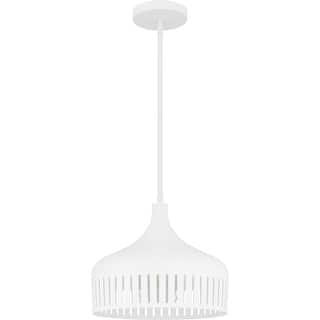 Matte White One Light Pendant from the Quoizel Pendant Collection