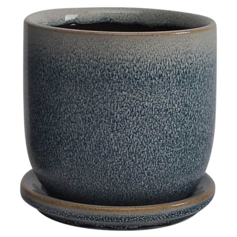 Sagebrook Home Ceramic Planter with Saucer