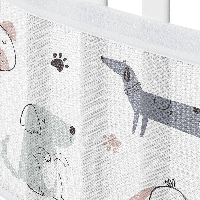 Sweet Jojo Designs + BreathableBaby Breathable Mesh Crib Liner Dog Boy, Girl, Unisex/Gender Neutral Modern Puppy