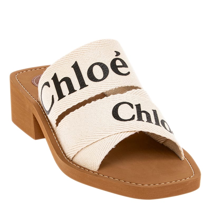 Chloe Woody Heeled Mules - 37 EU