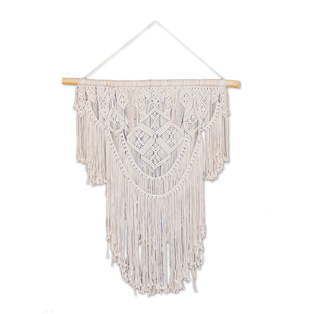 Novica Handmade Bali Fringe Cotton Wall Hanging