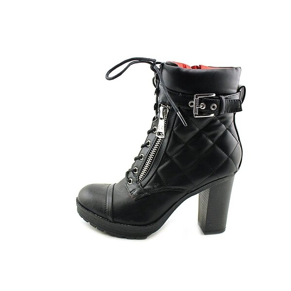 guess heeled combat boots