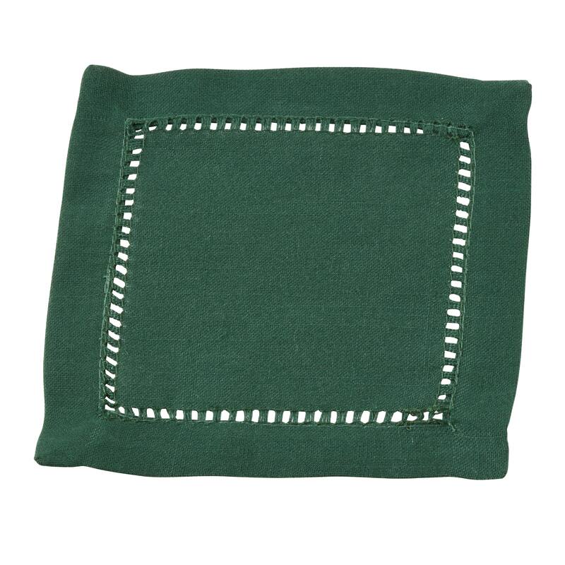 Classic Hemstitch Border Cocktail Napkin (Set of 12)