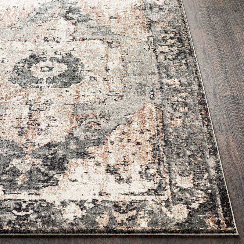 Livabliss Amalia Distressed Medallion Area Rug