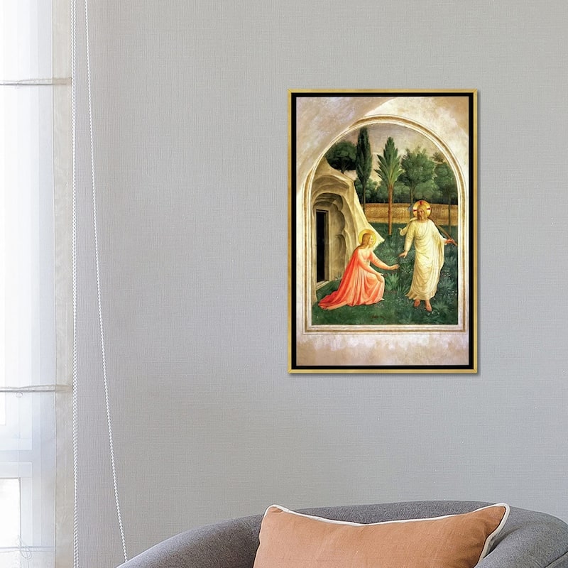 iCanvas "Noli Me Tangere, 1442" by Fra Angelico Framed Canvas Print