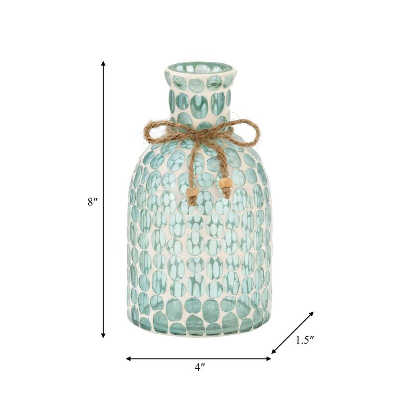 Sagebrook Home Glass Mosaic Vase