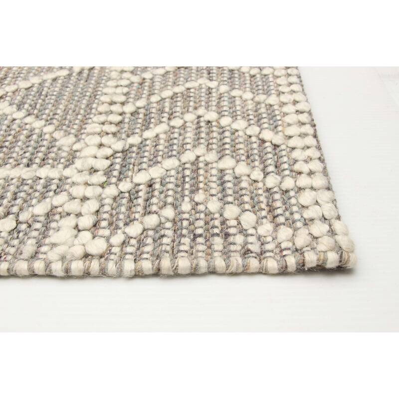 ECARPETGALLERY Braid weave Sienna Brown Wool Rug - 6'0 x 9'4