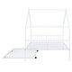 preview thumbnail 22 of 43, Metal Adorable House Full Size House Bed with Twin Size Trundle Bed,Kids and Baby