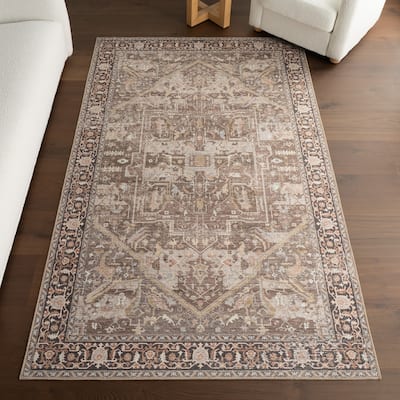 Nuloom Phoebe Medallion SplashGuard Machine Washable Area Rug
