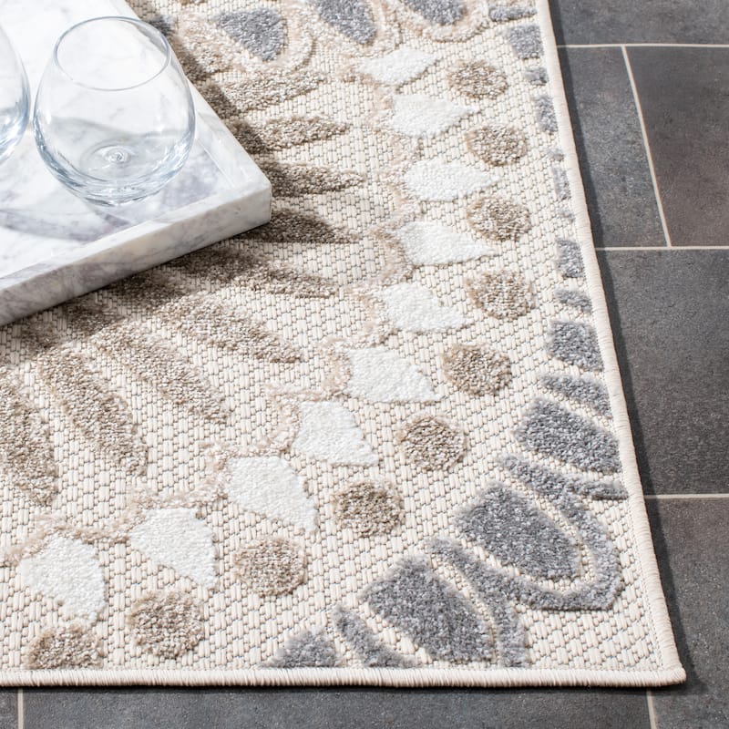 SAFAVIEH Cabana Mrinal Indoor/ Outdoor Waterproof Patio Floral Rug