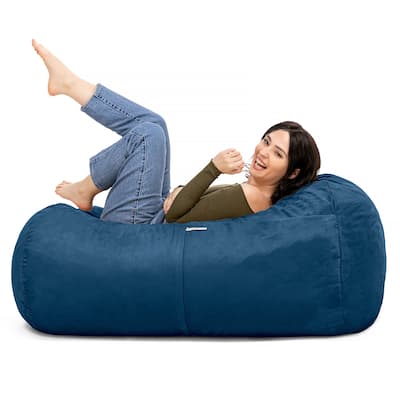 Rectangular Bean Bag Lounger - 4' - Navy Blue
