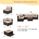 preview thumbnail 34 of 66, EROMMY 6/7 Piece Modular Outdoor Rattan Sofa Set, All-Weather Wicker Patio Furniture with Storage Table, Cushions & Pillows