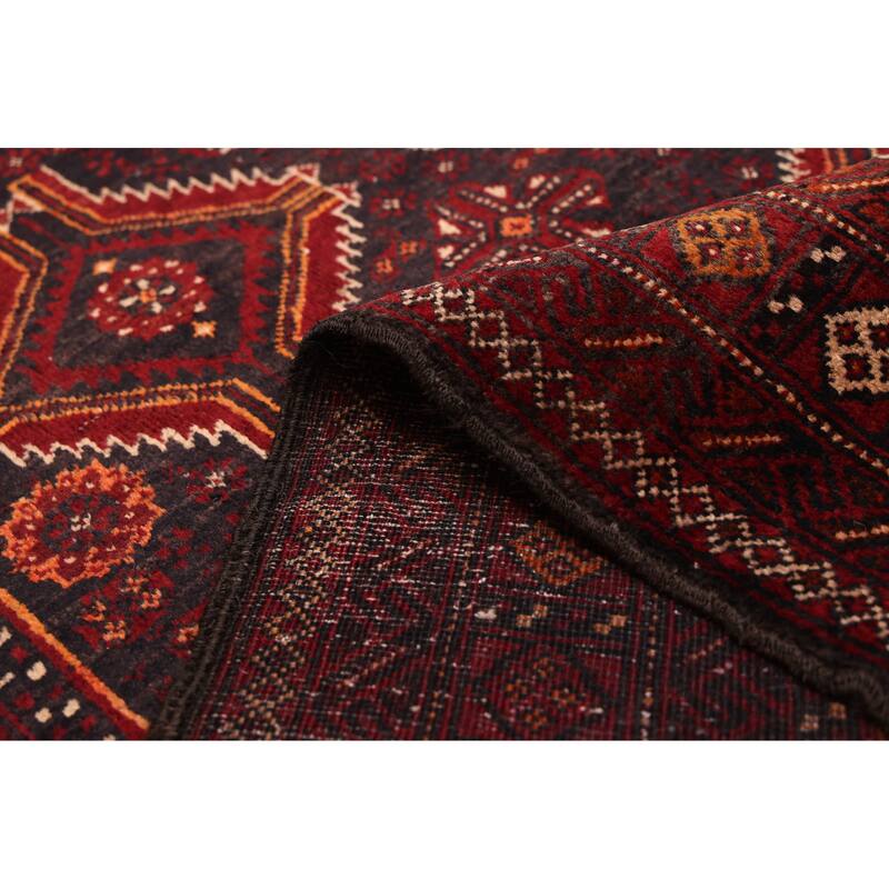ECARPETGALLERY Hand-knotted Teimani Black, Red Wool Rug - 3'3 x 6'10