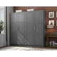 preview thumbnail 12 of 20, Palace Imports 100% Solid Wood Optional Shelf for 4-Door Wardrobe Armoires