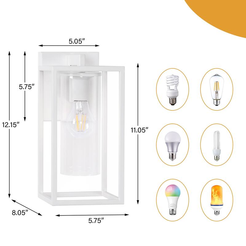 Outdoor Wall Light Lantern Sconce with Glass
