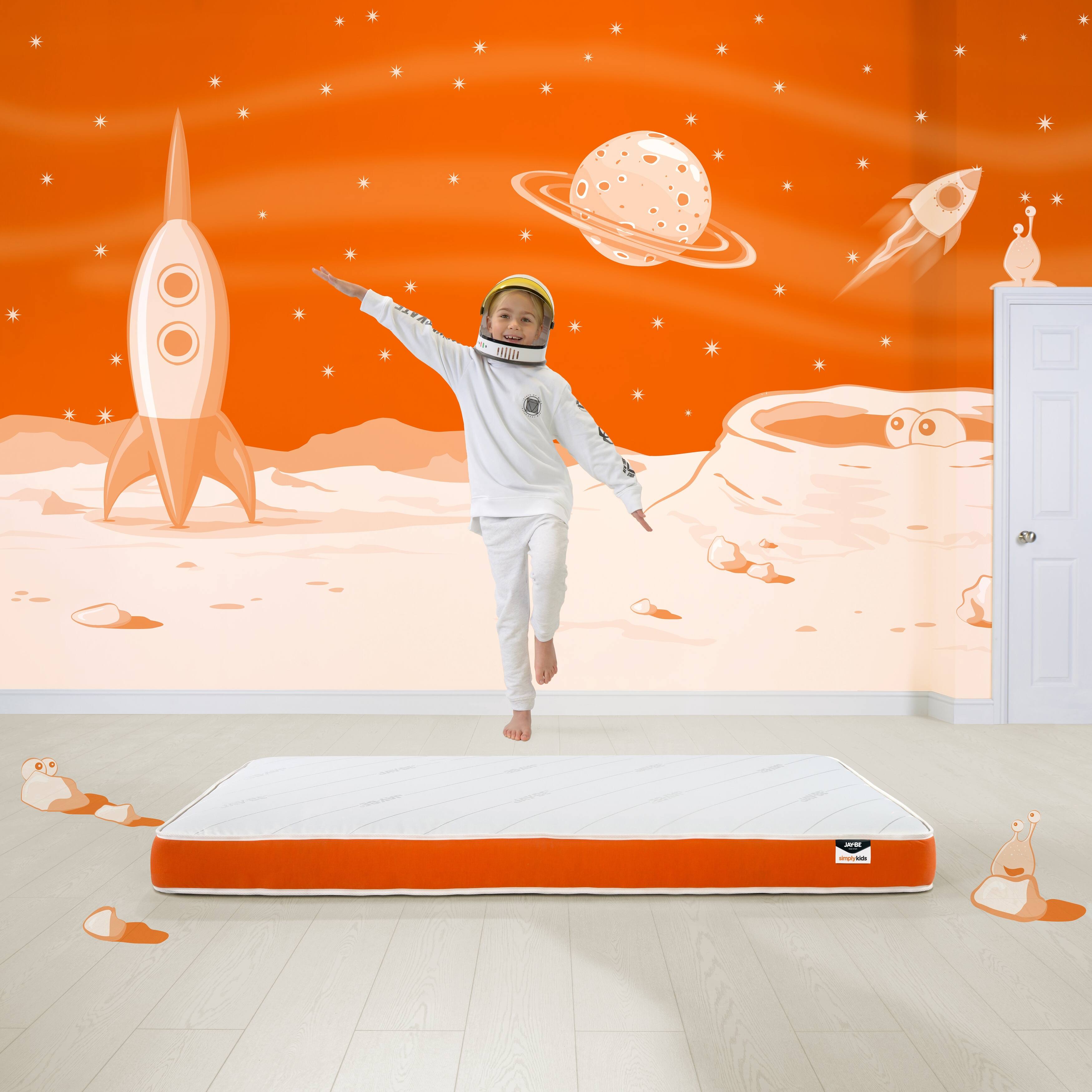 JayBe Simply Kids Foam Free Children's Sprung Mattress, Bed in a Box