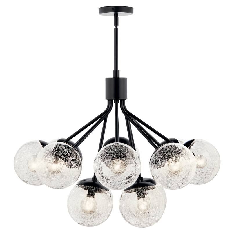 Kichler Lighting Silvarious Crackle Glass Convertible Chandelier