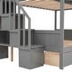 preview thumbnail 13 of 40, Stylish & Elegant Multi-function Twin over Full Bunk Bed with Shelfs, Staircase and 2 Drawers, Maximized Storage Space, Grey