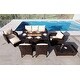 preview thumbnail 1 of 3, Moda Morden 8-piece Outdoor Wicker Sofa with Fire Pit Table 2 Chairs