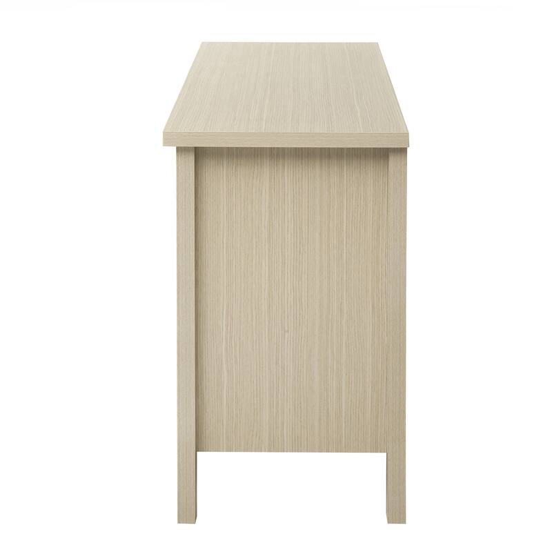 Roomfitters 3 Drawer Dresser Storage Cabinet, Modern Wooden Chest of Drawers with Metal Handles, Natural
