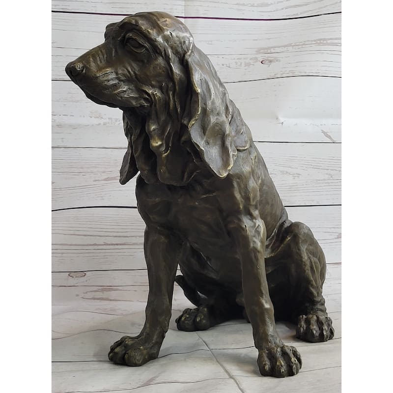 Bloodhound Bet Hound Wrinkly Dog Figure Statue Sculpture 14 Inches X 18 Inches