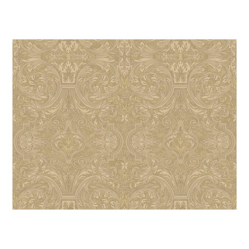 Shop Guinevere Sand Baroque Marquetry Wallpaper 324in X 27in