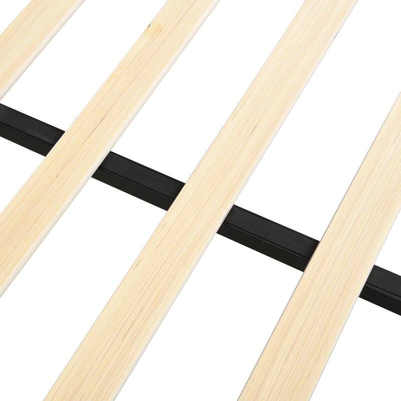 Christopher Knight Home - Thalassa Linen Bed Frame with Curved Headboard and Solid Wood Legs