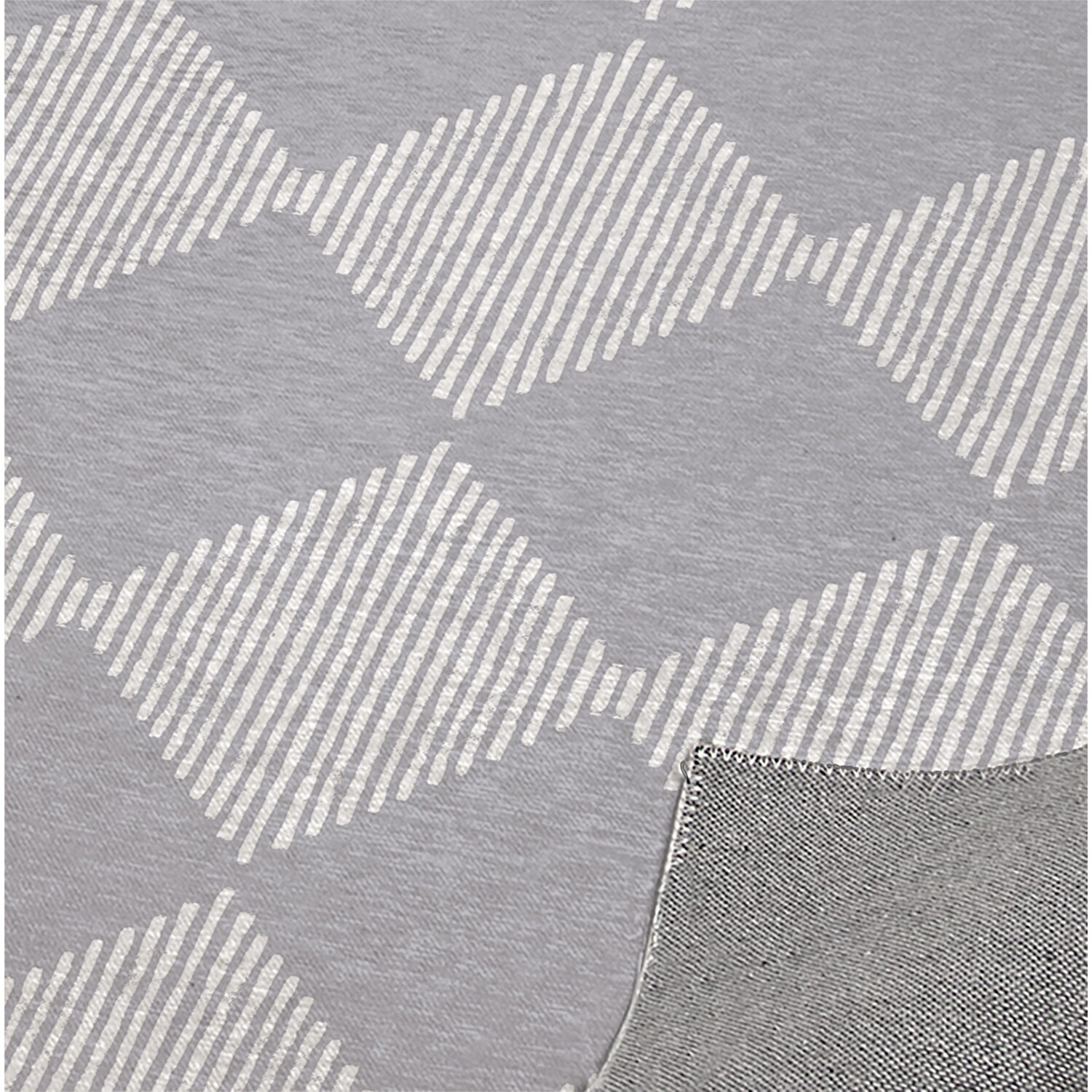 Block Print Check Board In White And Grey Kitchen Mat By Kavka Designs Overstock 30585530