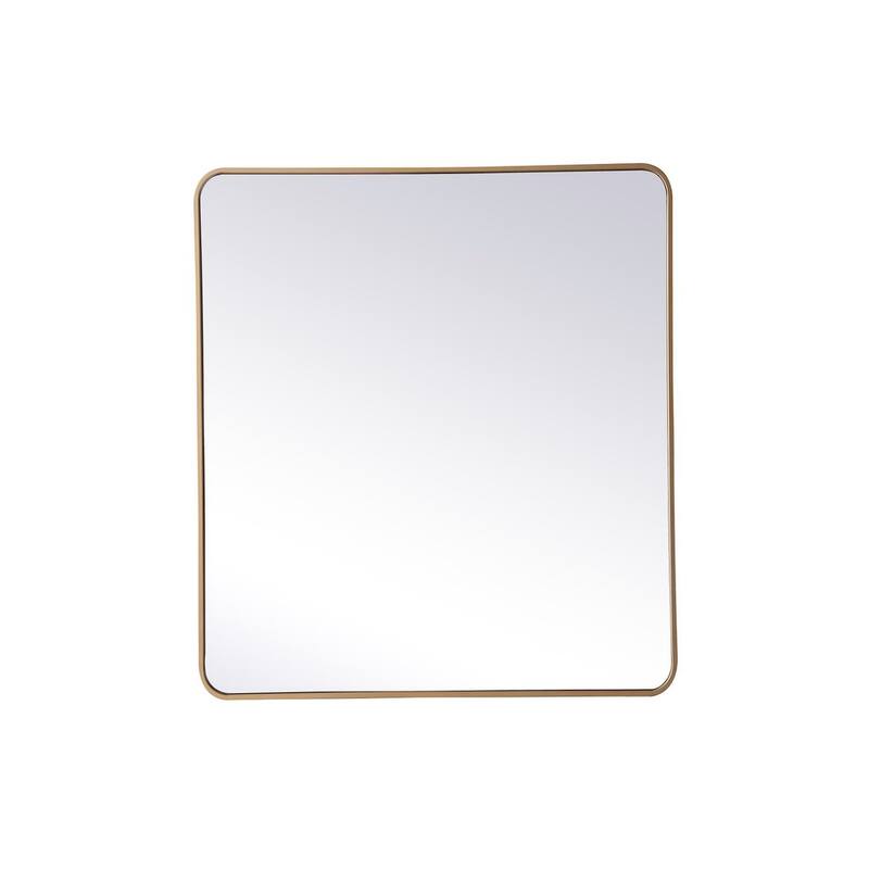 Ezra Soft Corner Metal Rectangular Mirror