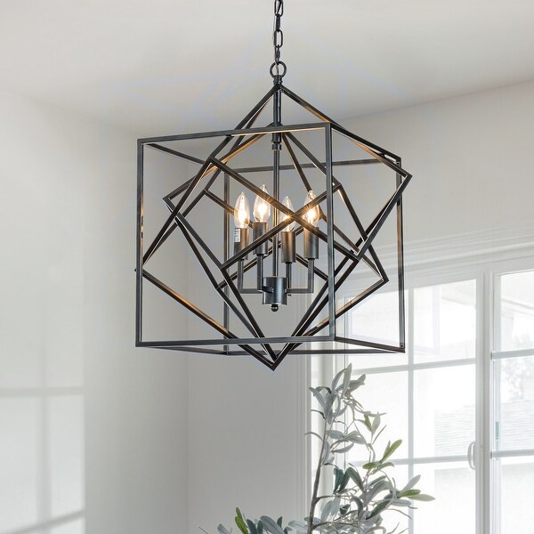 Modern geometric light fixture top