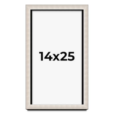 14x25 Shadow Box Frame Silver Real Wood Contemporary Shadowbox Display Frame UV Acrylic Front Acid Free Backing and Hardware