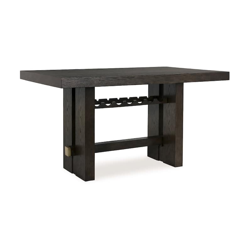 Signature Design by Ashley Burkhaus Dark Brown Rectangular Dining Counter Table - 66"W x 42"D x 36"H
