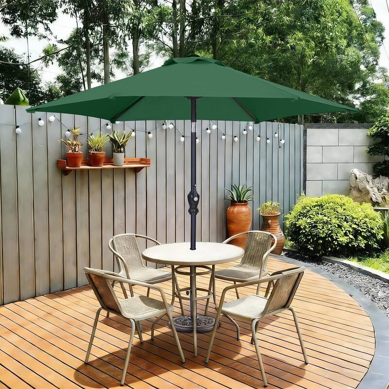 Autlaycil 7.5ft Outdoor Patio Umbrella with Tilt & Crank Base included - Green