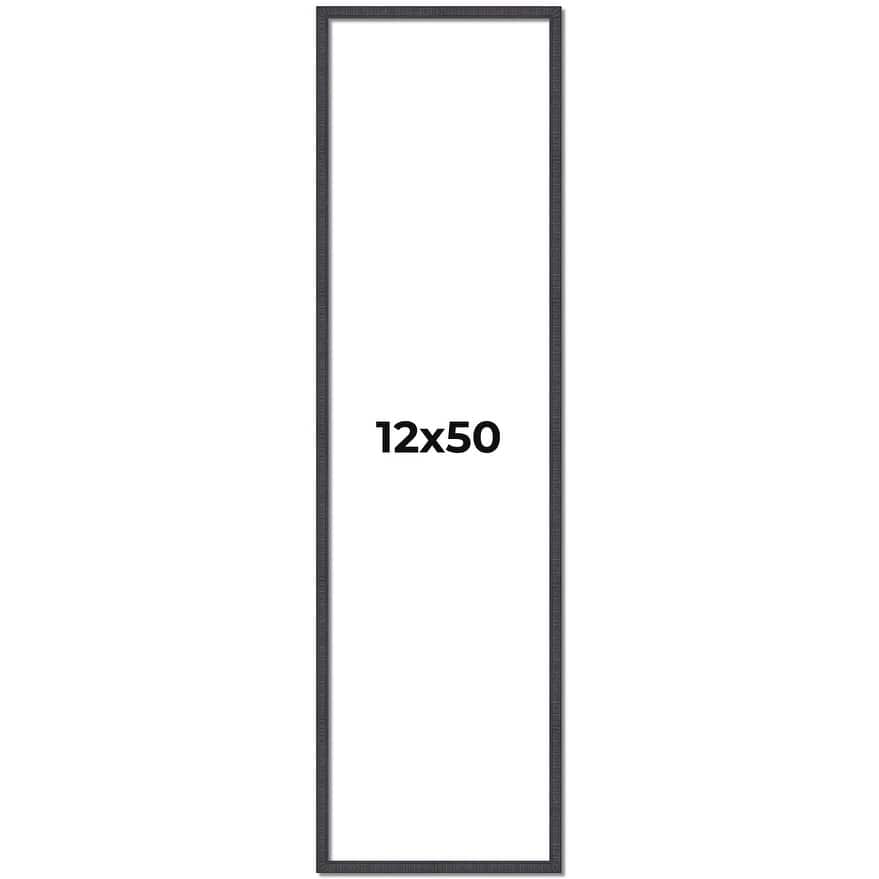 12x50 Frame Brown Solid Wood Picture Frame - Complete Modern Photo