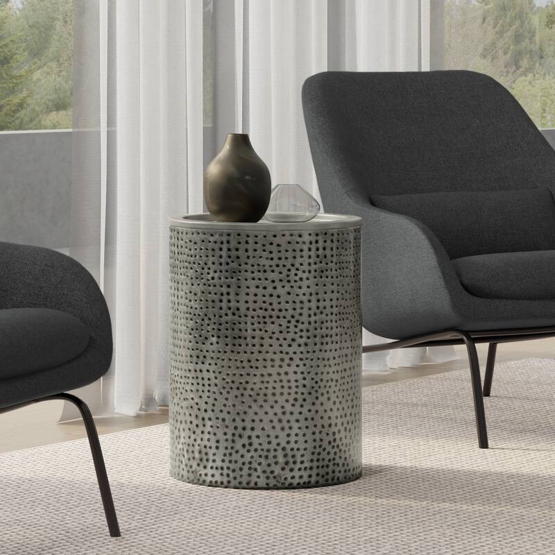 WYNDENHALL Ledger 16 inch Wide Industrial Metal Side Table & Fully Assembled