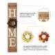 preview thumbnail 23 of 37, Glitzhome 42"H Wooden Christmas Porch Sign with 3 Changeable Floral Wreaths