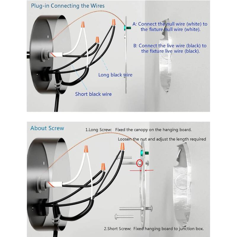 Hierro Mid-Century Fabric Plug-in Wall Light Swing Arm Wall Lamp - Black & Brass