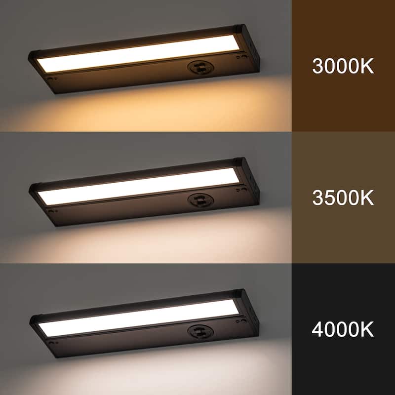 4-Pack Bronze Selectable 3000K/3500K/4000K Dimmable Integrated LED Under Cabinet Light