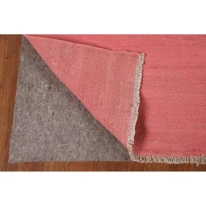Light Pink Gabbeh Modern Area Rug Hand-Knotted Wool Carpet - 5'9"x 7'10"