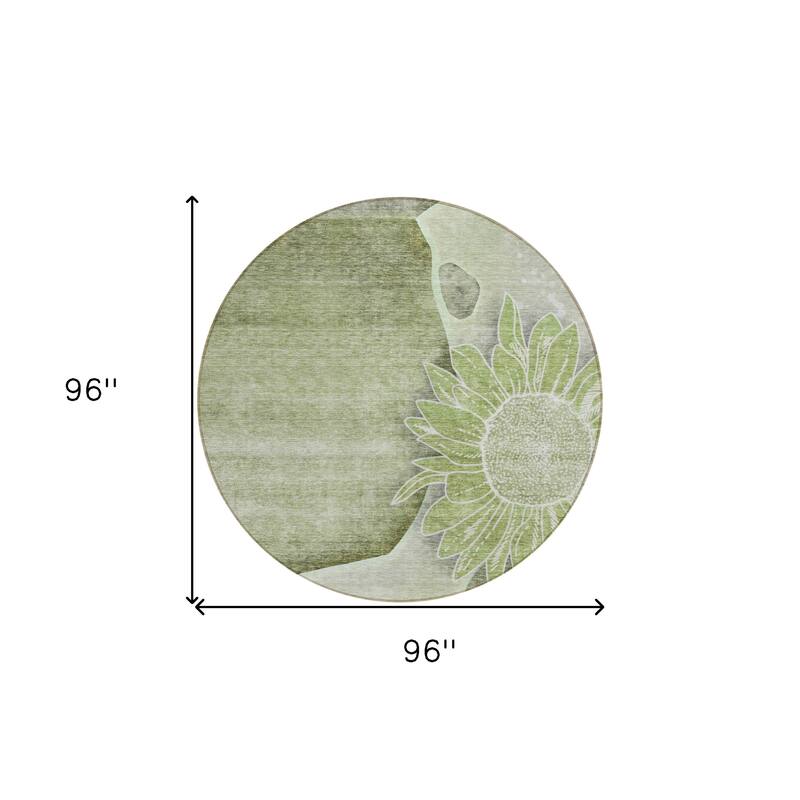 HomeRoots Floral Transitional Rectangle Outdoor Rug