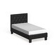 preview thumbnail 13 of 15, Heston Glam Twin Faux Leather Upholstered Tufted Platform Kid Bed by Silver Orchid