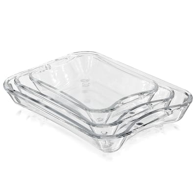 PRIMA Set/3 Rectangular Glass Oven Dishes