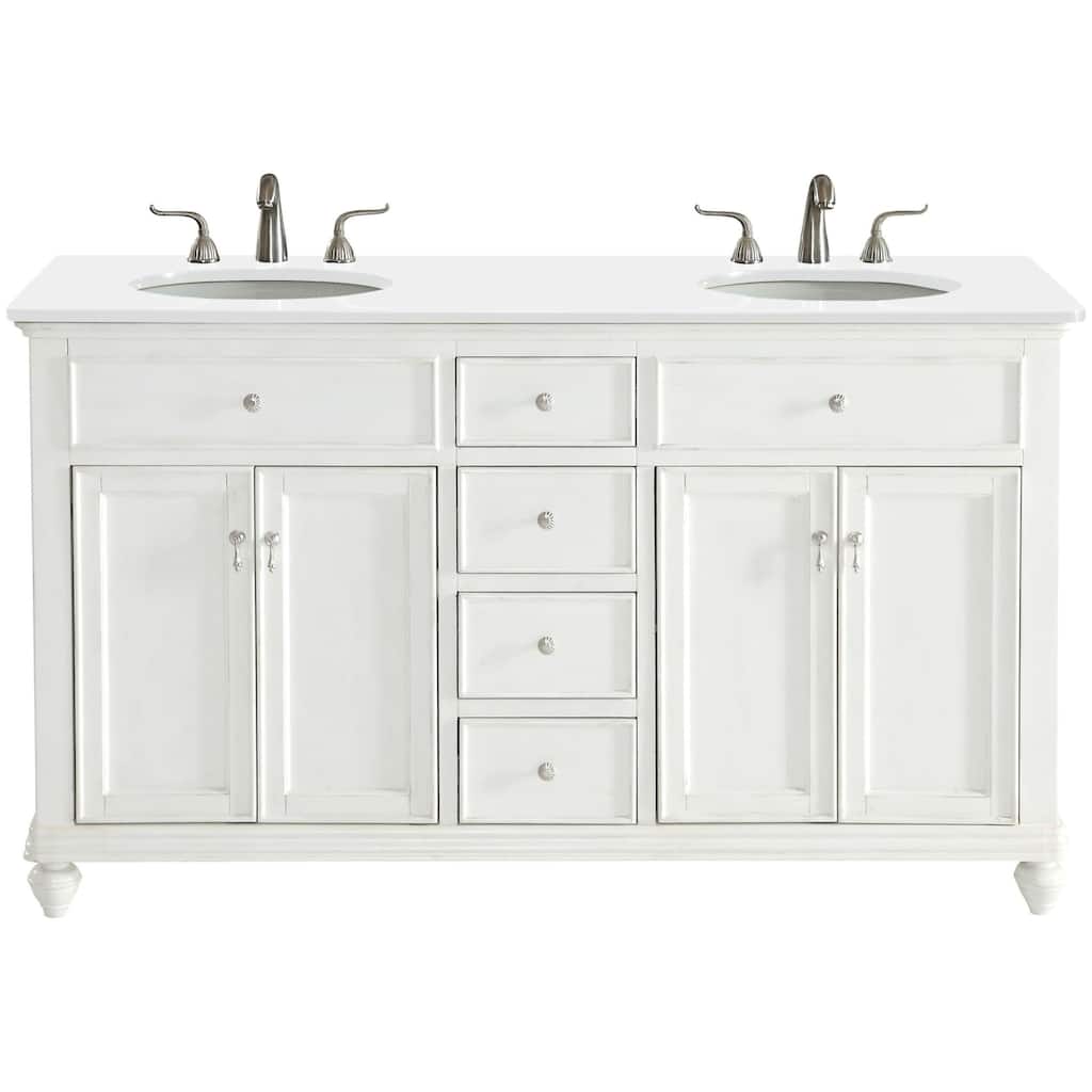 Elegant Lighting VF12360D-VW Otto 60" Free Standing Double Basin