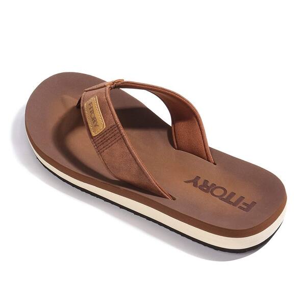 Shop Fitory Men S Flip Flop Thong Sandals 10 D M Us Tan 10