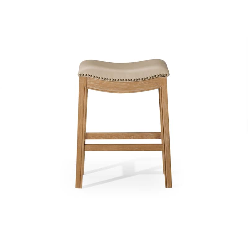 Maven Lane 26" Adrien Saddle Kitchen Counter Height Stool