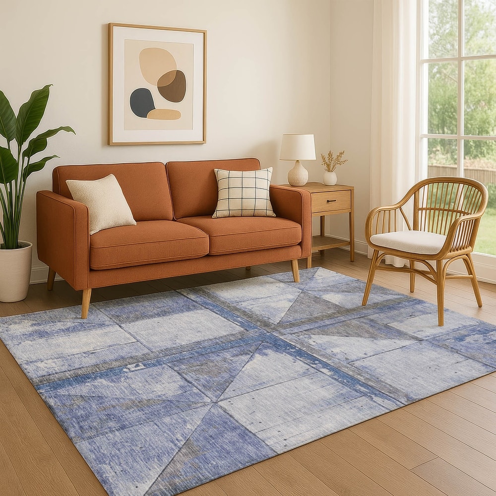 Premium Washable Super Soft Contemporary Geo Mayfield Rug